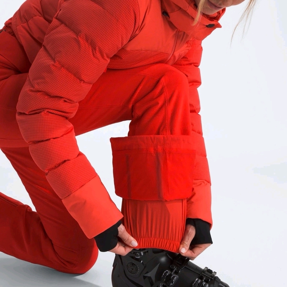 The North Face Off The Clock Snowsuit Women's Bright Orange Ski Jacket - Picture 6 of 13